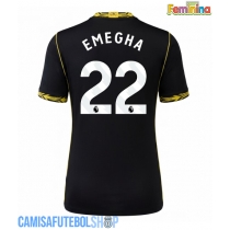 Camisa de time de futebol Chelsea Emmanuel Emegha #22 Replicas 2º Equipamento Feminina 2026-27 Manga Curta